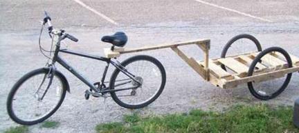 Wooden Pallet Bycycle Trailer